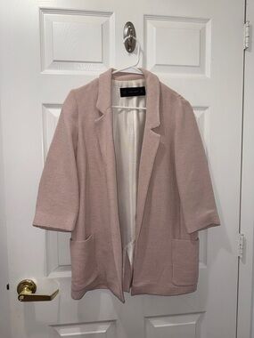 Zara Light Pink Women's Blazer Coat
